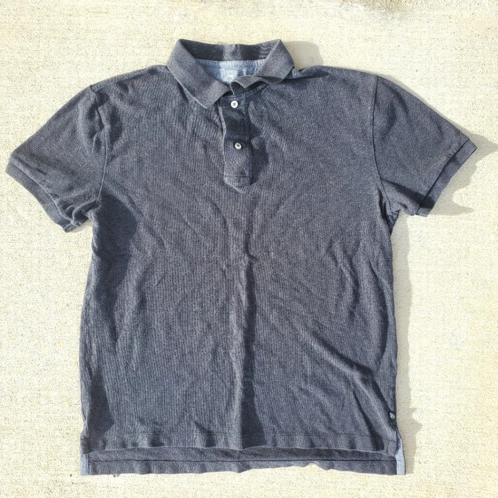 GAP Men's Classic Polo Shirt Gray Size Large